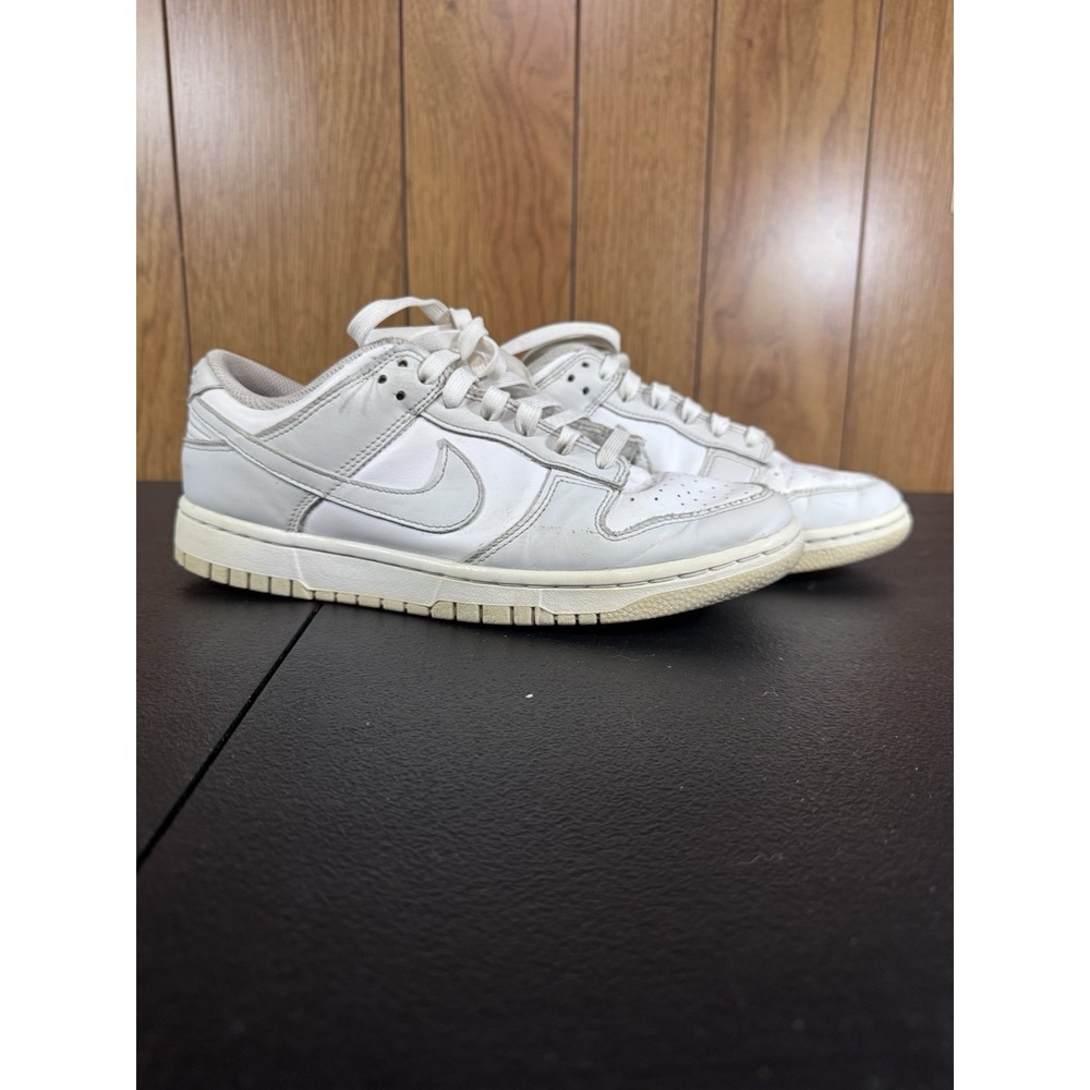 Nike Dunk Low Shoes Womens Size 9 Photon Dust White Sneakers DD1503-103 USED